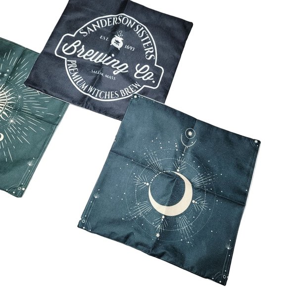 3 pillow covers. Sanderson sisters brewing company, celestial sun moon halloween - Picture 3 of 4